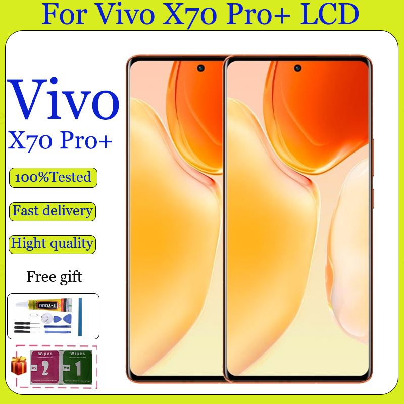 Original AMOLED สําหรับ Vivo X70 Pro+ /X70 Pro Plus เปลี่ยนหน้าจอสัมผัส LCD