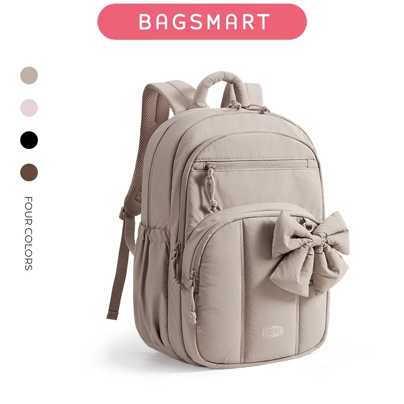 BAGSMART 15.6 นิ้ว กระเป๋าเป้สะพายหลังสำหรับแล็ปท็อป ออกแบบมาเพื่อความสะดวกในการสวมใส่ ใช้งานได้หลากหลายโอกาส เช่น การเดินทางและการศึกษา เหมาะสำหรับทั้งผู้หญิงและผู้ชาย
