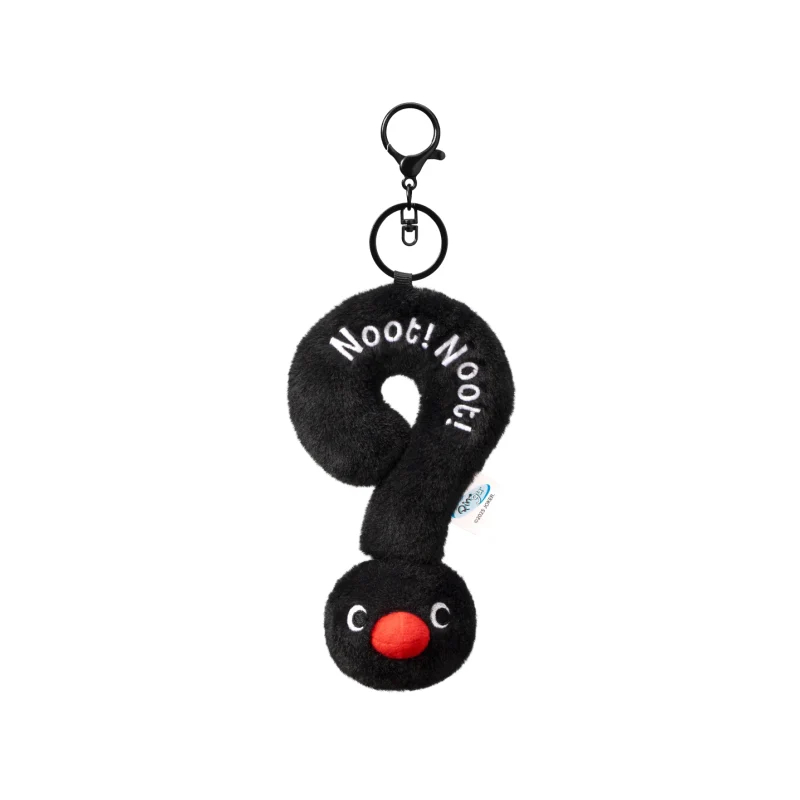 MarTUBE Pingu NOOT NOOT Plush Keychain เครื่องหมายคำถาม จี้ตุ๊กตาผ้ากำมะหยี่