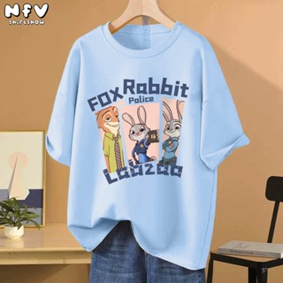 [จัดส่งตลอด 24 ชั่วโมง] NFV ใหม่ล่าสุด💙ลายพิมพ์ซูโทเปีย เสื้…