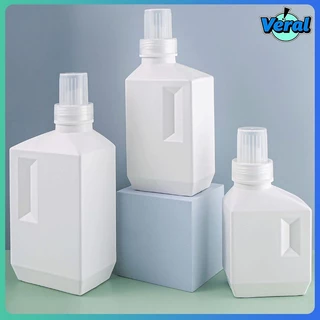 Veral🔥ขวดรีฟิล ใส่น้ำยา ใส่ของเหลวอื่นๆ แบบเติม ความจุขนาด500/1000/2000 ML ทรงสีเหลี่ยม มีฝาปิด พลาสติกดี สำหรับใส่น้ำยาซักผ้า（สติ๊กเกอร์ป้ายแถม）