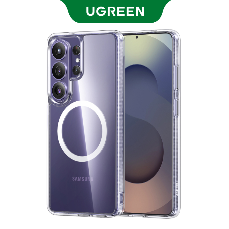 【Samsung S26 Series】UGREEN เคสโทรศัพท์แม่เหล็กโปร่งใสหรือสีดำ ป้องกันกระแทก Crystal Clear Original P