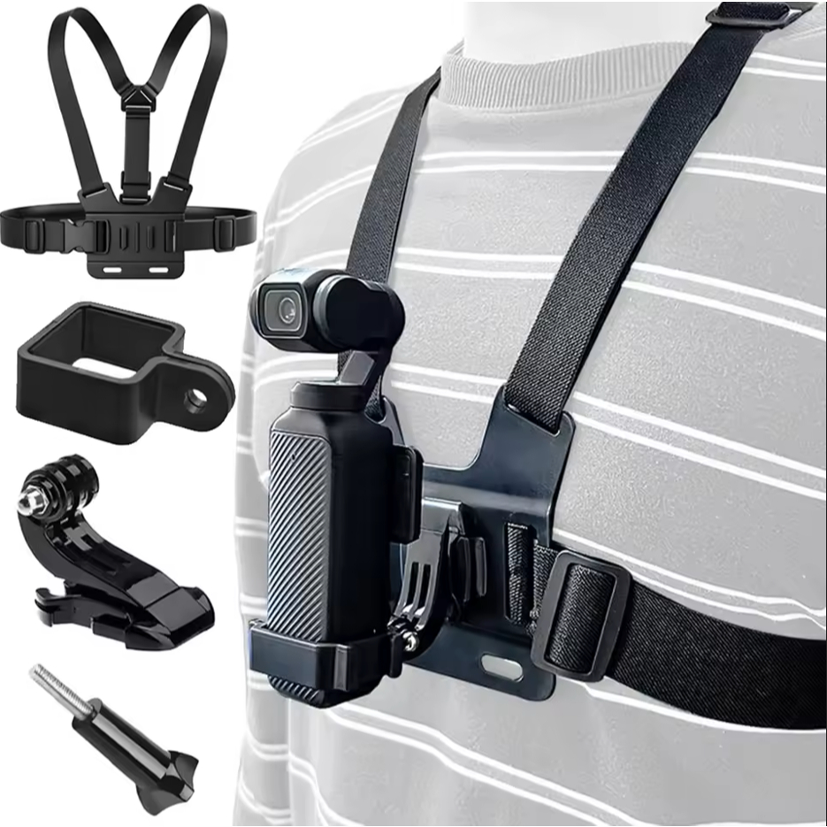 สําหรับ DJI Osmo Pocket 4 3 ชุดอุปกรณ์เสริม,สายรัดหน้าอก,สายรัดศีรษะ,สายคล้องกระเป๋าเป้สะพายหลังสําหรับ DJI Osmo Pocket 3 กล้อง,พร้อมอะแดปเตอร์ขยาย