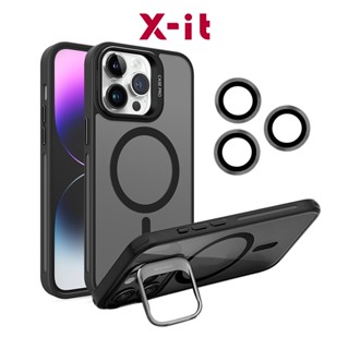 [X-IT]เคส iPhone แม่เหล็กพร้อมขาตั้งกล้องตัวป้องกันเลนส์กันก…
