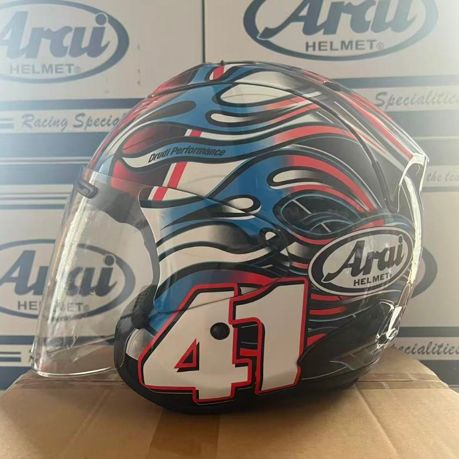 ARAI VZ Ram Blue Haga หมวกกันน็อคครึ่งใบ ขี่มอเตอร์ไซค์ หมวกกันน็อคป้องกันการตก