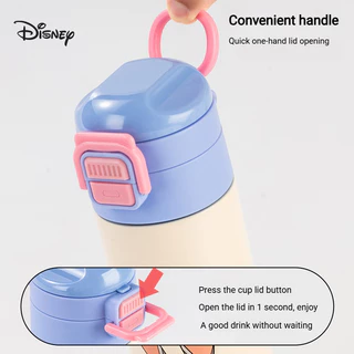 Disney กระติกน้ําร้อนสําหรับเด็ก ดิสนีย์ ขวดน้ําเฉพาะโรงเรียน 316 เกรดอาหารหมีสตรอเบอร์รี่ชายและหญิงระดับประถมศึกษาโดยตรงถ้วยดื่ม