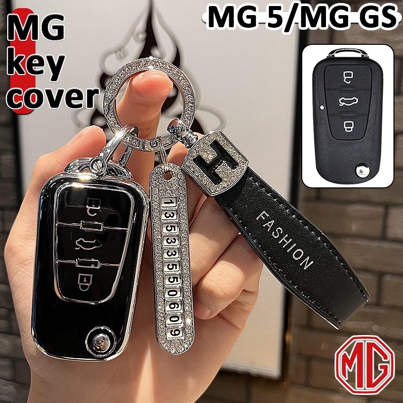MG เคสกุญแจรถสําหรับ MG GS/MG 5 MG เปลือกกุญแจรีโมท MG GS ฝาครอบกุญแจ MG 5 เคสกุญแจ MG GS ปลอกกุญแจพ
