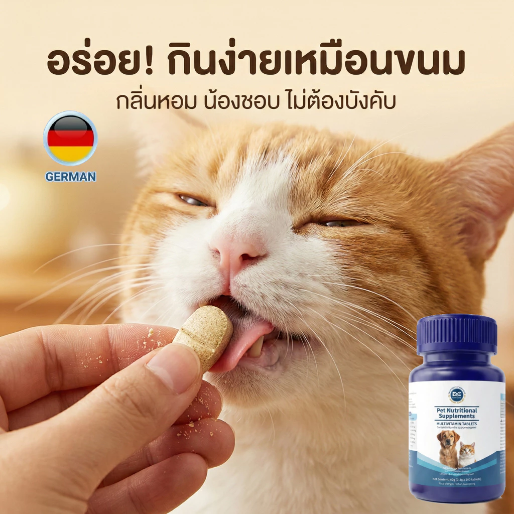 [200 เม็ด] PetClear มัลติวิตามิน อาหารเสริมสัตว์เลี้ยง แก้ปัญหาขนร่วง ผิวแพ้ง่าย บำรุงเลือด สุขภาพแข thumbnail 3