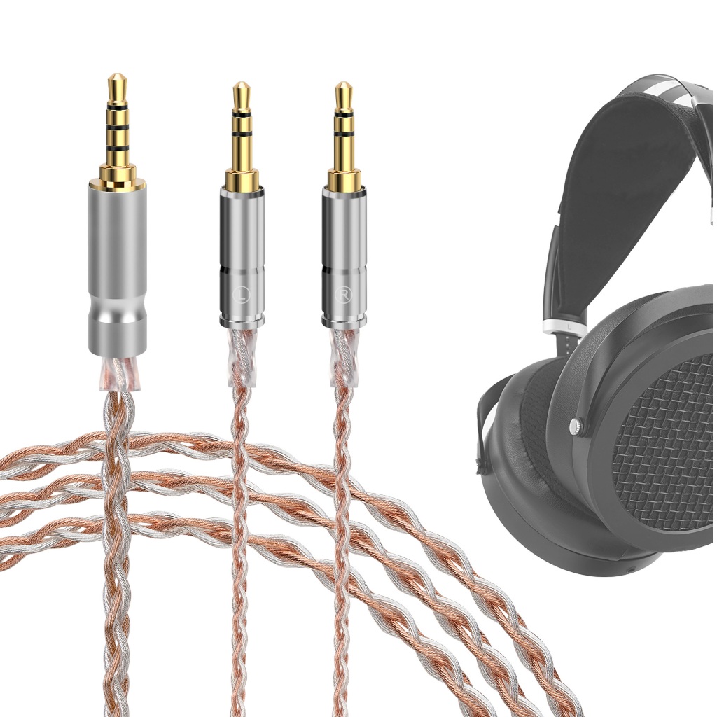 Geekria 3.5 มม.TRRS Balanced Cable ใช้งานร่วมกับ HIFIMAN Edition XS, Denon AH-D5200, FiiO FT1, 6N OC