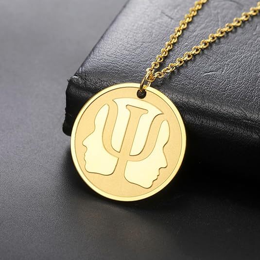 LIKGRET จิตวิทยาสัญลักษณ์ PSI จี้สร้อยคอสําหรับผู้ชายผู้หญิงสแตนเลสแฟชั่นเครื่องประดับ