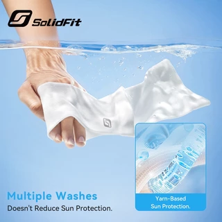 SolidFit Arm Sleeves ปลอกแขนฤดูร้อน พร้อมปลอกนิ้ว กันแสง UV เย็น-เย็น สำหรับปั่นจักรยานและกีฬา ออกกำลังกาย กลางแจ้ง