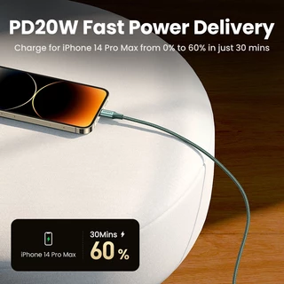 ๊UGREEN สายชาร์จ LTing เป็น USB C สําหรับ iPhone 14/14Plus/14 Pro/Pro Max13 12 mini Pro Max 8 PD 18W 20W Fast Charging Data Cable สําหรับ Macbook