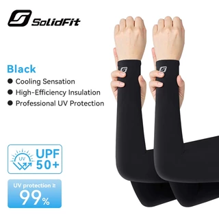 SolidFit Arm Sleeves ปลอกแขนฤดูร้อน พร้อมปลอกนิ้ว กันแสง UV เย็น-เย็น สำหรับปั่นจักรยานและกีฬา ออกกำลังกาย กลางแจ้ง