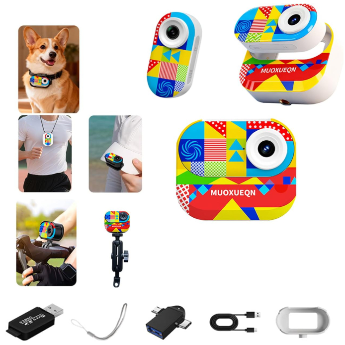 Mini Body Camera Wearable Action Cam พร้อมเคสชาร์จแม่เหล็ก Thumb Size กล้อง POV สําหรับกิจกรรมกลางแจ