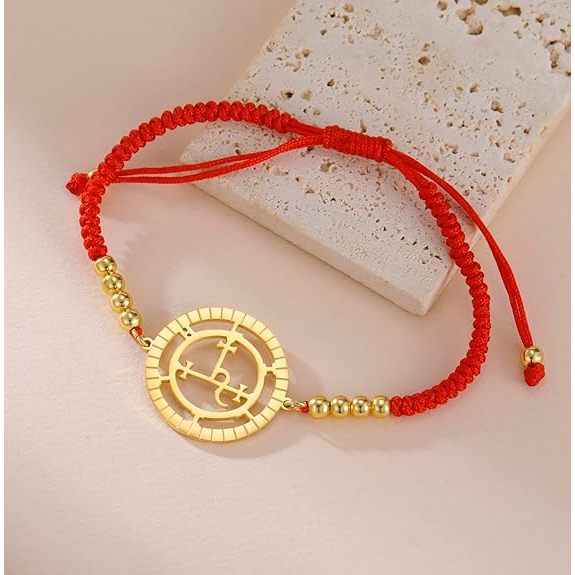 LIKGRET Sigil of Lilith สร้อยข้อมือแดง Triple Moon Goddess พร้อมลุค charm เครื่องประดับ