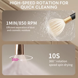INSMART เครื่องล้างแปรงแต่งหน้าไฟฟ้า พร้อมฟังก์ชั่นอบแห้ง ปุ่มสัมผัส แบบพกพาอัตโนมัติ ใช้งานง่าย