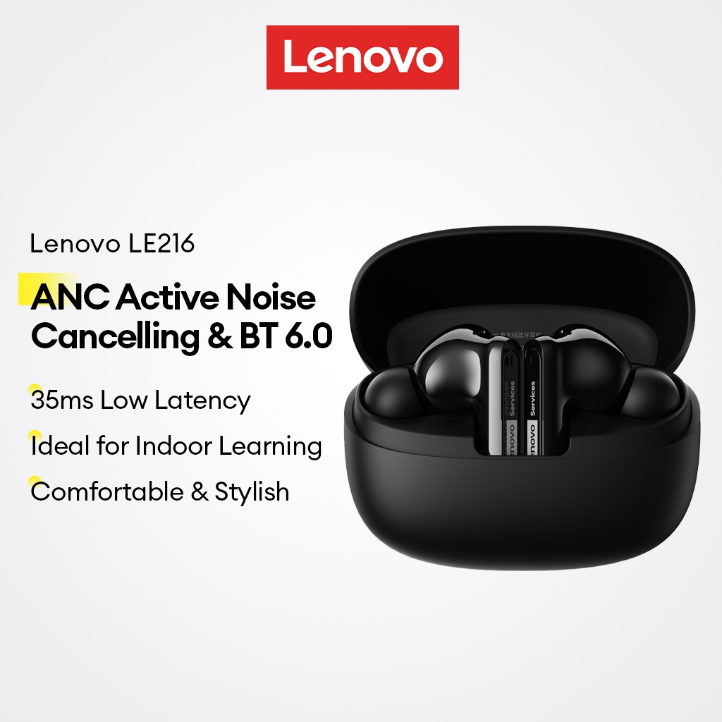 หูฟังบลูทูธ Lenovo LE216 และหูฟังไร้สาย ANC พร้อม Bluetooth V6.0 และ 35ms Latency ต่ําพร้อมเสียงไฮไฟ