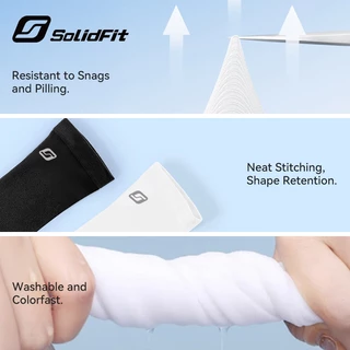SolidFit Arm Sleeves ปลอกแขนฤดูร้อน พร้อมปลอกนิ้ว กันแสง UV เย็น-เย็น สำหรับปั่นจักรยานและกีฬา ออกกำลังกาย กลางแจ้ง