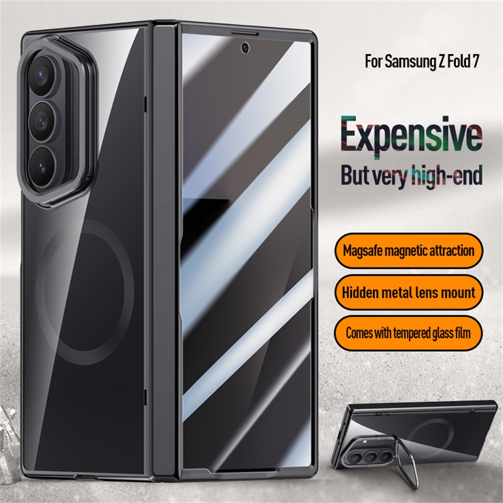 Samsung Galaxy Fold 7 เคสโทรศัพท์กันกระแทกสําหรับ Samsung Z Fold7 5G Magnetic Camera Holder Cases