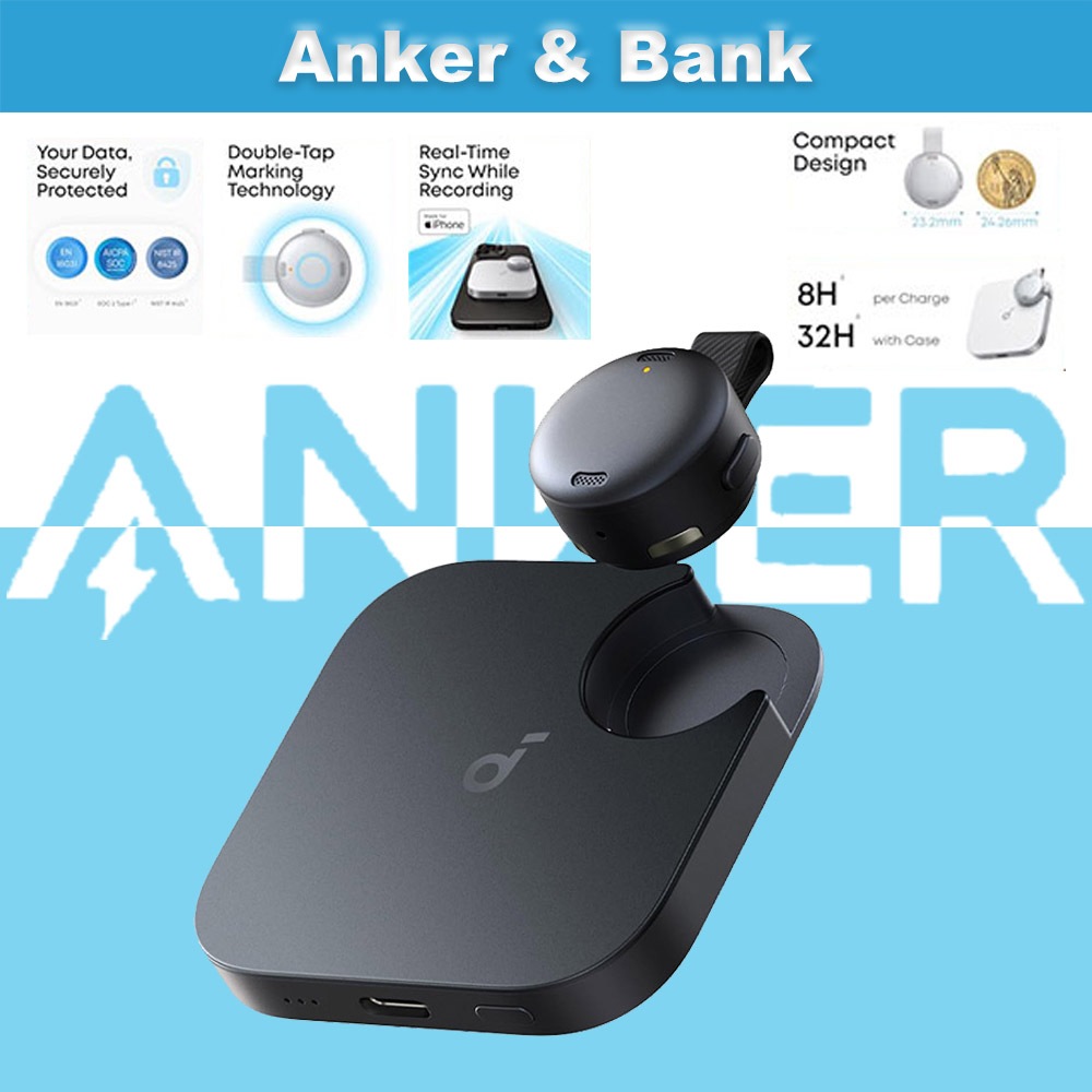 Soundcor Work โดย ANK เครื่องบันทึกเสียง AI แบบพกพา, AI Note Taker, AI Trancription & Sumarization