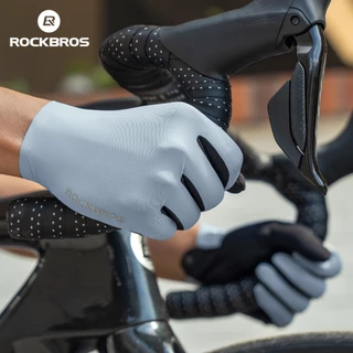 【พร้อมส่ง】ROCKBROS ถุงมือปั่นจักรยานเต็มนิ้ว กันลื่น ซับแรงกระแทก สําหรับถนนและเสือภูเขา