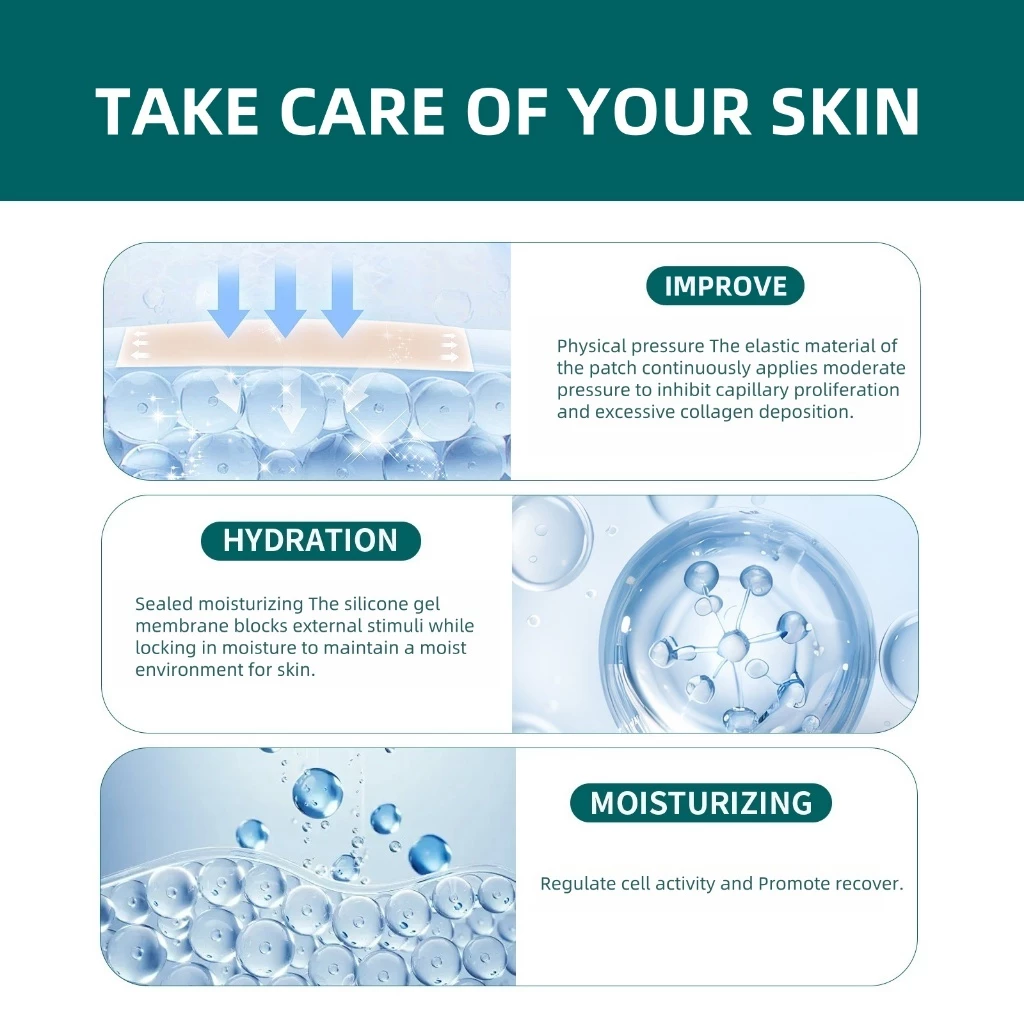 QUSTERE ซิลิโคน Skin Care เทป 2M ม้วน (1.6" x 60") แผ่นแปะผิวกันน้ําอ่อนโยนสําหรับผิวแพ้ง่าย แผ่นแปะสิว thumbnail 4