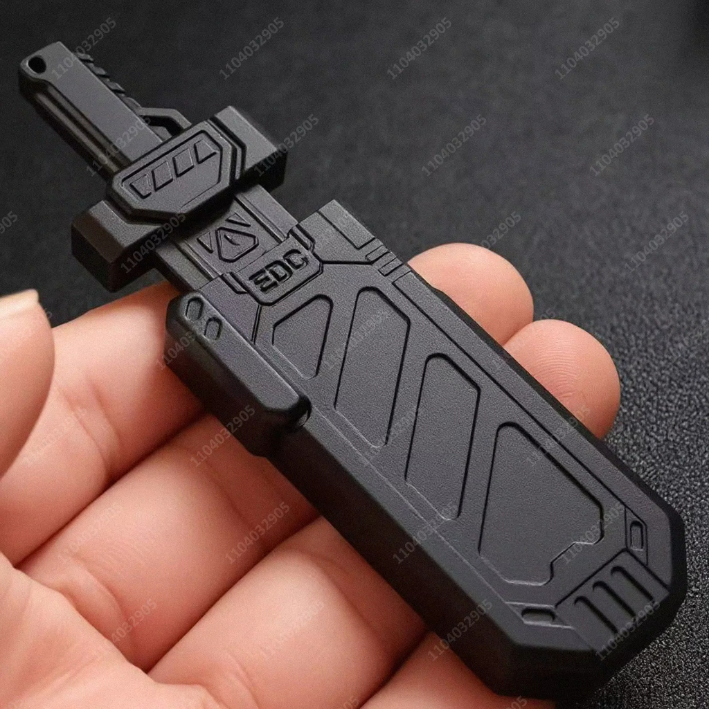 1PC EDC Fidget Sliders ของเล่นโลหะ Mechanical Push บรรเทาความเครียดสําหรับผู้ใหญ่