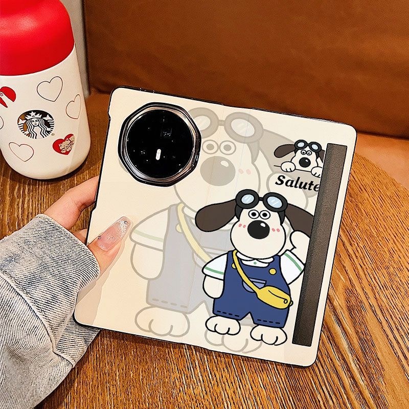 น่ารักนักบินสุนัข PU เคสโทรศัพท์สําหรับ Honor Magic V5 V3 V2 Vs2 Vs3 กันกระแทกการ์ตูนฝาครอบป้องกัน