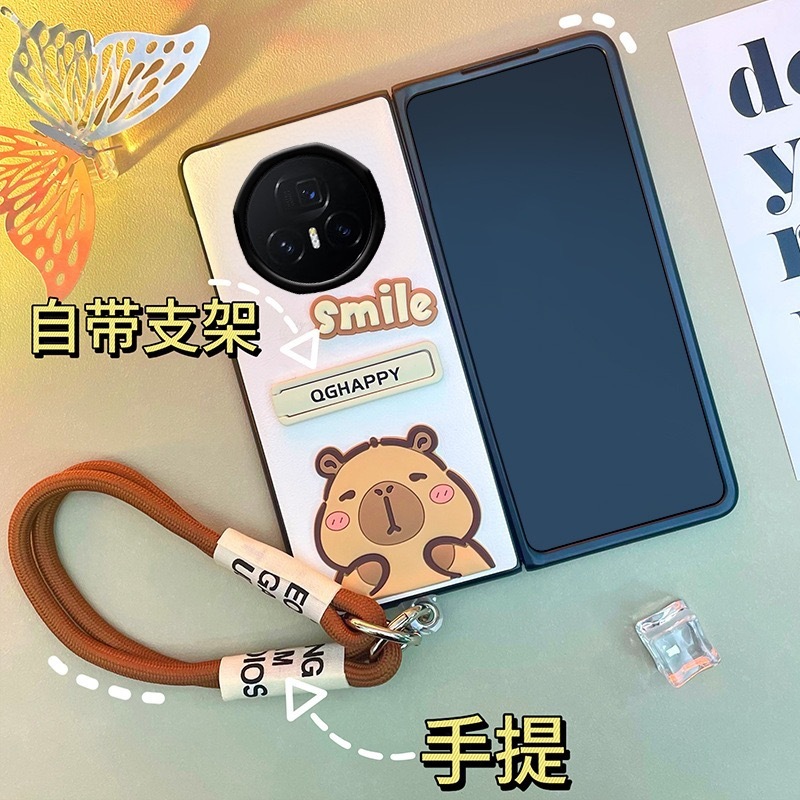 MagicV5 ปลอกสําหรับ Honor Magic V5 Magic V3 Magic V2 Magic VS2 DIY น่ารักการ์ตูนขาตั้งกันกระแทก Hard โทรศัพท์มือถือกรณีฝาครอบ