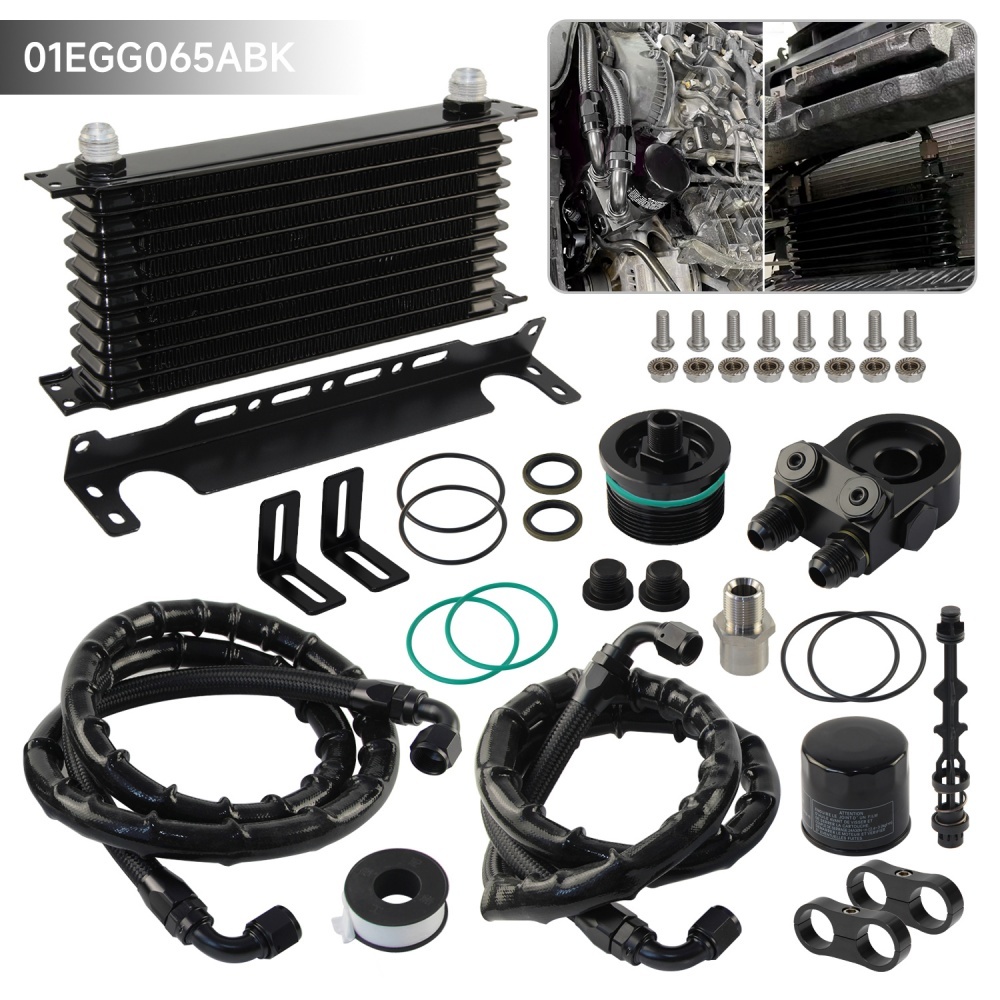 10 แถว AN10 Oil Cooler Kit สําหรับ Audi A3 S3 VW Golf MK7 1.8T 2.0T EA888 3ND Gen3 2013- 2020 สีดํา