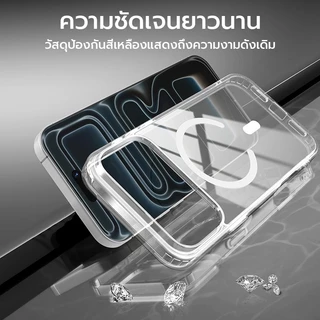 OSGEER เคสแม่เหล็กกันกระแทกโปร่งใส, เคสป้องกัน, TPU + PC เหมาะสําหรับ iPhone 11/11Pro/11Pro/14/13 /12/15/16e/17 air 18 promax