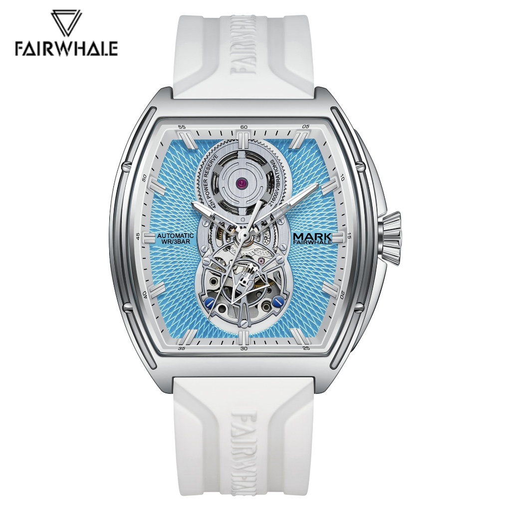 Mark Fairwhale 6029 Mechanical Aesthetics Deisgn ผู้ชาย Aautomatic Mechanical นาฬิกากันน้ําแฟชั่นชายนาฬิกาของขวัญ