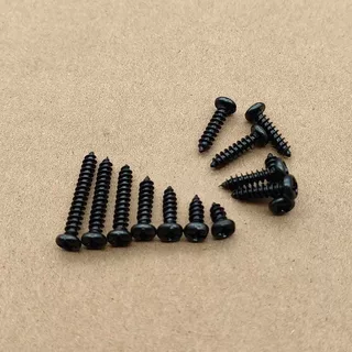500 ชิ้น/กล่อง M3 Mini สกรู Assortment Kit - Black Pan Head Phillips Self Tapping Screw สําหรับเฟอร์นิเจอร์/PC Repair/DIY โครงการ
