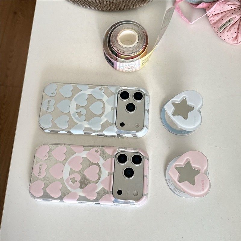 IPhone 17 Pro max 16 Pro max Stars Love ลายวัสดุ TPU เคสโทรศัพท์กระบวนการ IMD