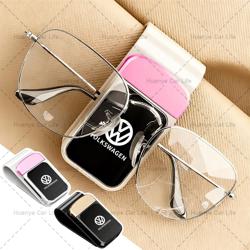 1/2pcs Universal รถ Sun-visor แว่นตาคลิปพรีเมี่ยมรถตั๋วการ์ดคลิปสําหรับ VW Volkswagen Jetta MK5 Golf