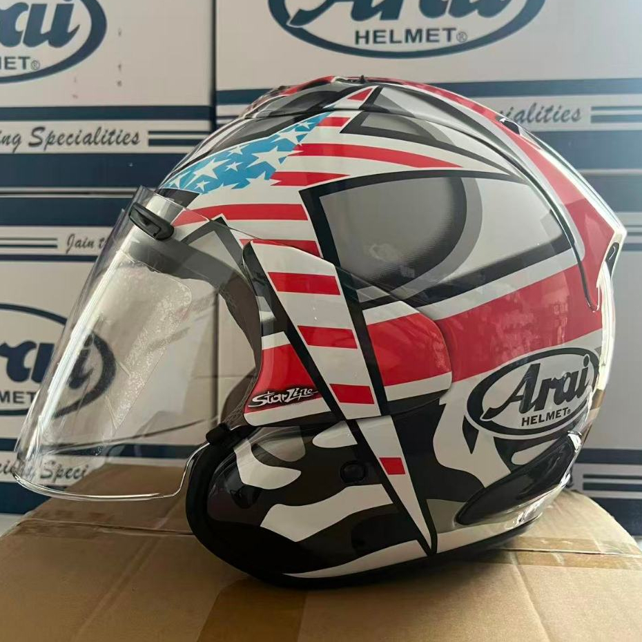 หมวกกันน็อค ARAI VZ-RAM 4/3 แบบครึ่งใบ 5 ดาว สำหรับขี่มอเตอร์ไซค์และป้องกันการตก