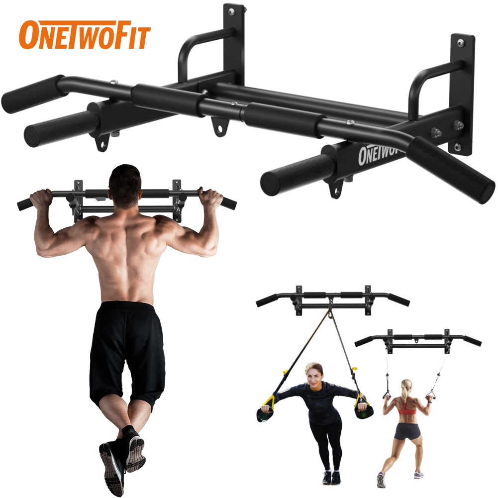 OneTwoFit บาร์โหนติดผนัง หรือกําแพง สำหรับติดถาวร ยืดตัว บริหารหน้าท้อง รับน้ำหนักได้ 200KG เครื่องออกกำลังกายในบ้าน