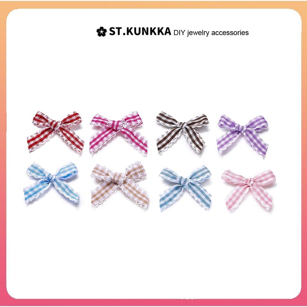 ST.kunkka Bow ถักลูกไม้จากโพลีเอสเตอร์ handmade สำหรับ DIY วัสดุตกแต่งเสื้อผ้าและเครื่องประดับ