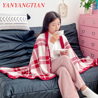 YANYANGTIAN ผ้าห่มคลุมไหล่ ผ้าห่มปรับอากาศ ผ้าห่มโซฟา นุ่มสบ…