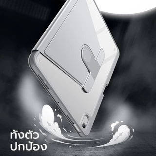 โอสเกร์ 360° กรณีหมุนสําหรับ iPad Air 11- นิ้ว M4/M3/M2 Air 8/7/6/5/4/3 Gen 12 11 10 9 8 Pro 11/13 นิ้ว M4/M5, การหมุน 360 องศาป้องกันขาตั้ง Clear กลับ, Auto Wake/Sleep