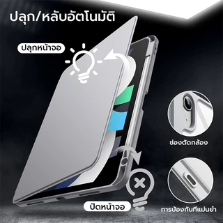 โอสเกร์ 360° กรณีหมุนสําหรับ iPad Air 11- นิ้ว M4/M3/M2 Air 8/7/6/5/4/3 Gen 12 11 10 9 8 Pro 11/13 นิ้ว M4/M5, การหมุน 360 องศาป้องกันขาตั้ง Clear กลับ, Auto Wake/Sleep