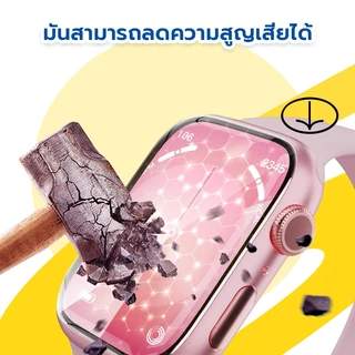 OSGEER 2 แพ็คป้องกันหน้าจอสําหรับ Apple Watch Series 11 / 10 / 9 / 8 / 7 / 6 / 5 / SE / 4 40MM 41MM 42MM 44MM 45MM 46MM [วัสดุฟิล์มเซรามิกไม่ใช่แก้ว], ป้องกันรอยขีดข่วน, HD Clear, ติดตั้งง่าย