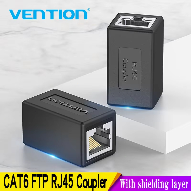 Vention Cat6 Connector FTP Cat7/6a อะแดปเตอร์อีเธอร์เน็ต 8P8C เครือข่าย Extender สายต่อสําหรับสายอีเ