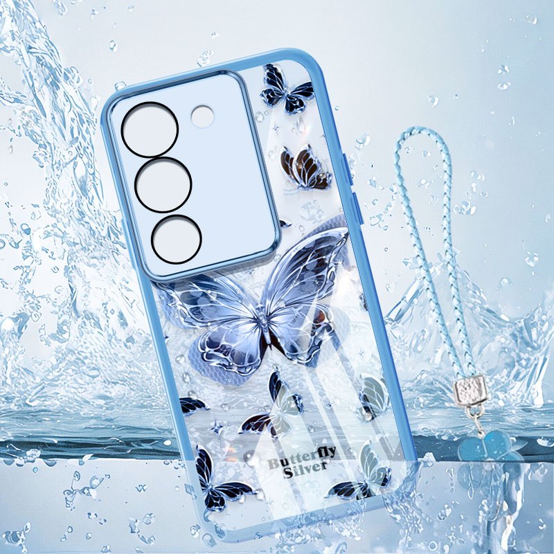 VRQR สําหรับ Vivo Y21d Y31d Y31 Y04 Y29S Y29 Y200 4G 5G Y19S Y100 (IDN) หมีและผีเสื้อใสกันกระแทกเคสโทรศัพท์พร้อมเชือกดอกไม้ ราคา ถูกที่สุด ดีลบีเคเค แกลเลอรีภาพที่ 9