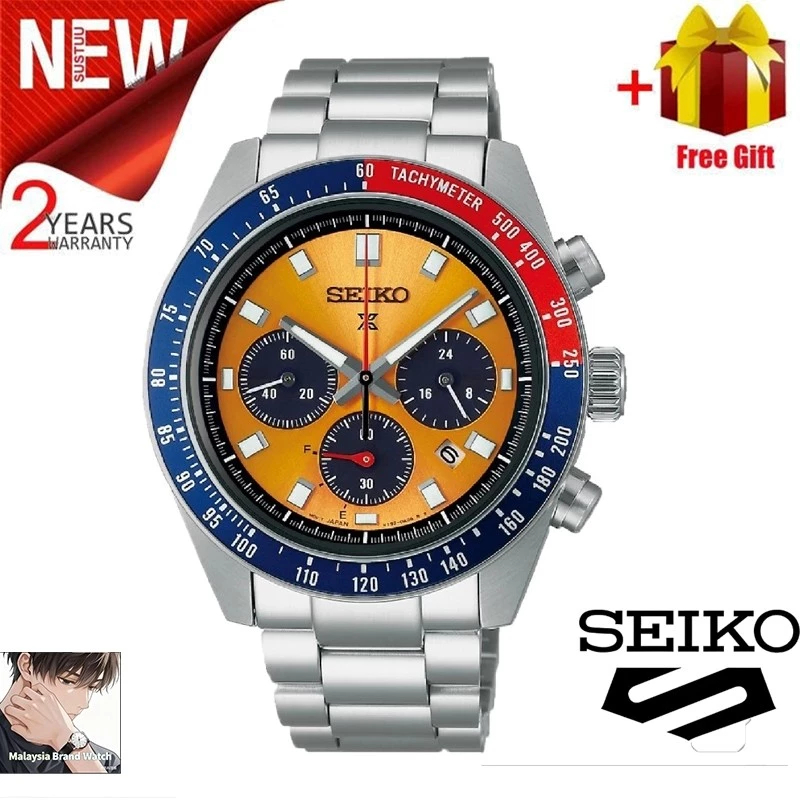 Seiko Prospex SSC915P1 นาฬิกาผู้ชายแฟชั่นกันน้ํา Jam Tangan Lelaki คลาสสิกสแตนเลสนาฬิกาควอทซ์มัลติฟั