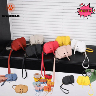 🐘🐘หนังช้างเงินกระเป๋าผู้หญิงกระเป๋าใส่เหรียญพร้อมแหวนกุญแจมั…