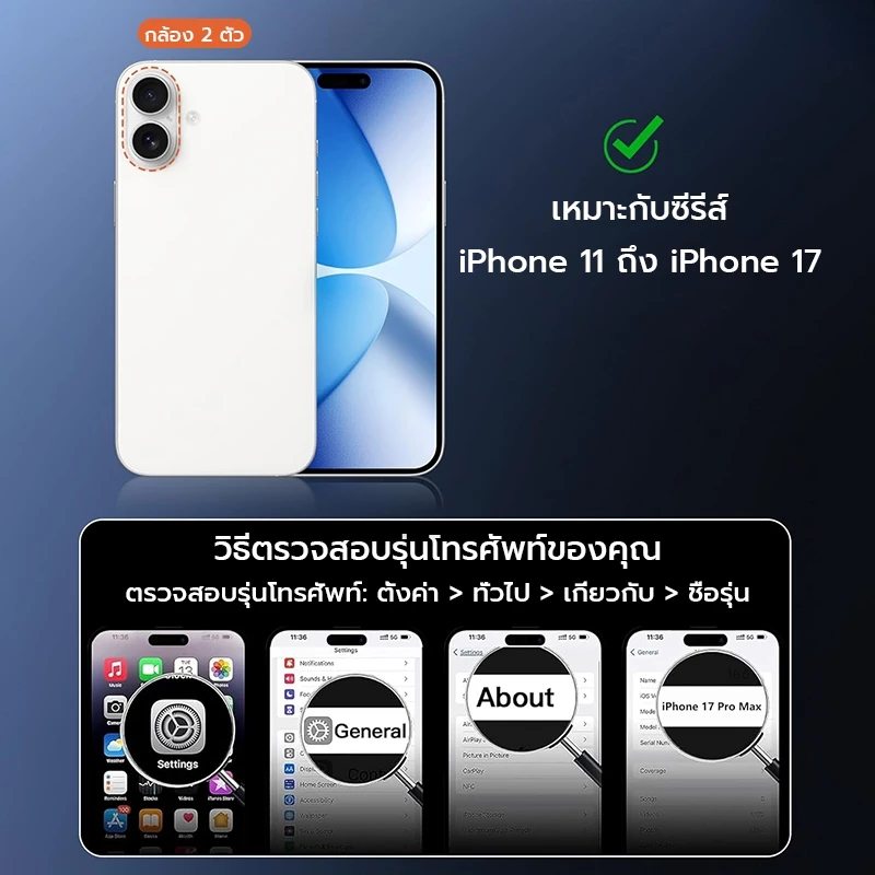 OSEER HD Hard Casing เคสโทรศัพท์สําหรับ iPhone 18 11 12 13 14 15 16 16e 17 Air Pro Max Plus เคสกันกระแทก ip 17promax 18promax thumbnail 3