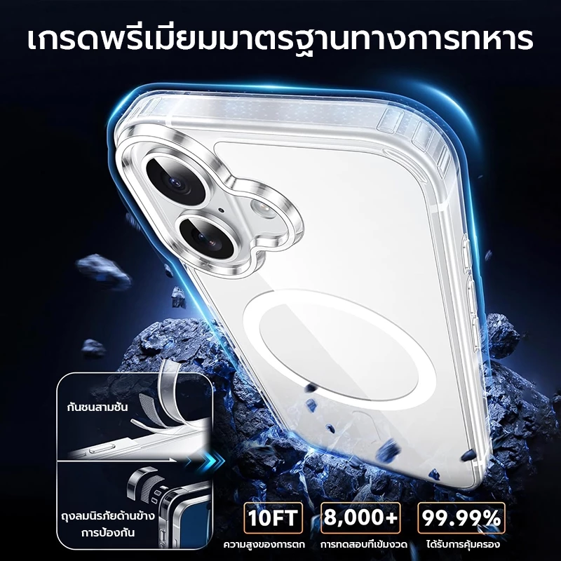 OSEER HD Hard Casing เคสโทรศัพท์สําหรับ iPhone 18 11 12 13 14 15 16 16e 17 Air Pro Max Plus เคสกันกระแทก ip 17promax 18promax thumbnail 7