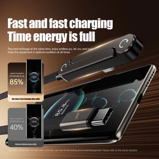 JELLiCO สายเคเบิลข้อมูล Type-C ชาร์จเร็ว 240W พร้อมที่วางแบบพับได้ ใช้ได้กับ ไอพี15/17 สายชาร์จตั้งได้