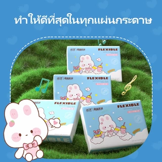 【1 ลัง 24 ห่อ】 LamPure ลายน่ารัก บรรจุภัณฑ์กระต่ายน่ารักผ้าเช็ดปาก 5 ชั้น 100 ชิ้น * 24 แพ็คผ้าเช็ด กระดาษทิชชู่แบบหนา Deluxe Comfort 5 ชั้น สำหรับใช้ทั้งแบบเปียกและแบบแห้ง เหมาะสำหรับทารก